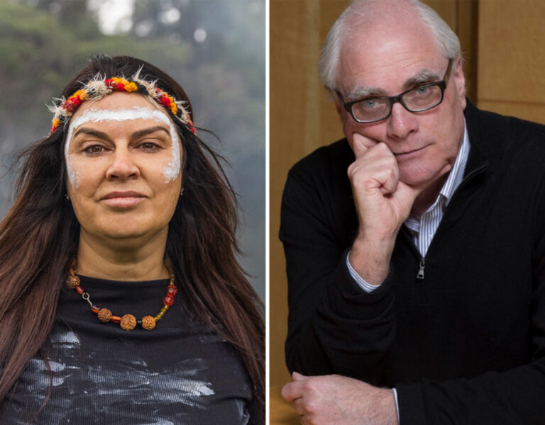 Two people in side by side headshots