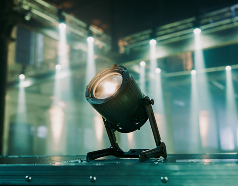 A light in a warehouse