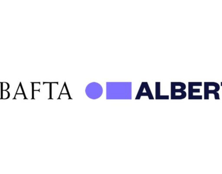 BAFTA and Albert logos on a white background
