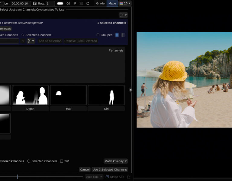 Baselight main feed on a screen