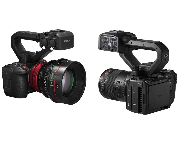 Canon EOS C50 on a white background