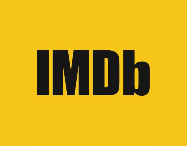 A yellow IMDb logo