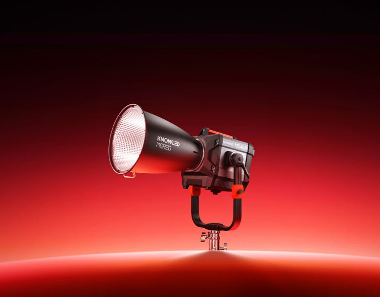 A knowled fixture against a red background