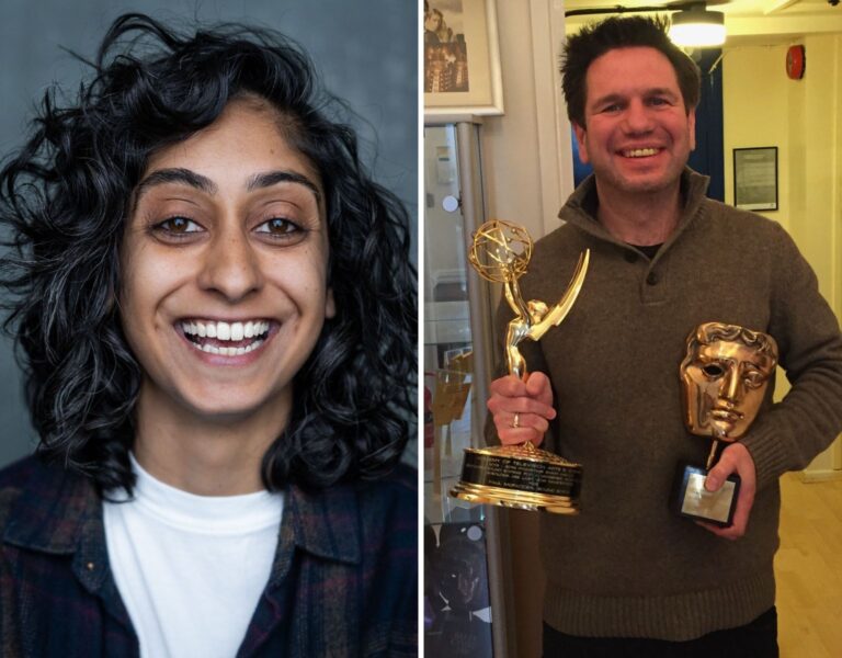 Two people smiling in side by side photos