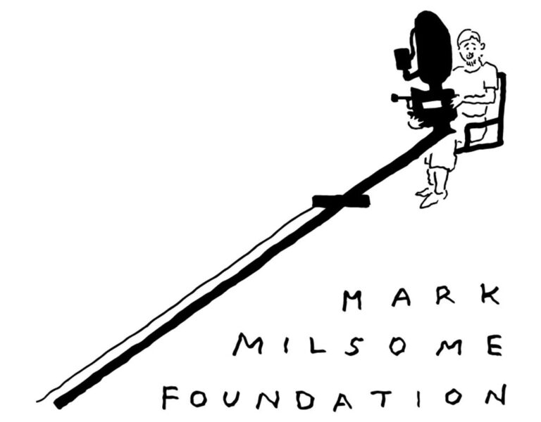 Mark Milsome Foundation logo with a person on a crane