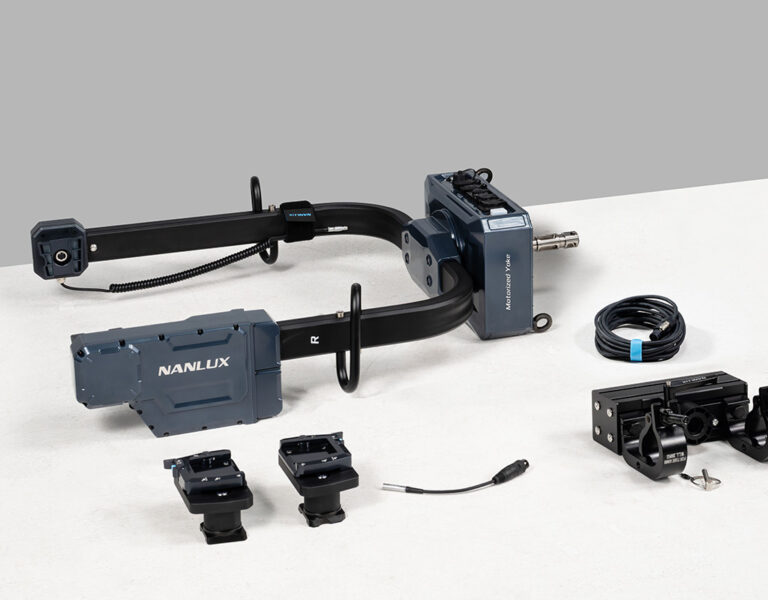 Lighting gear on a white table