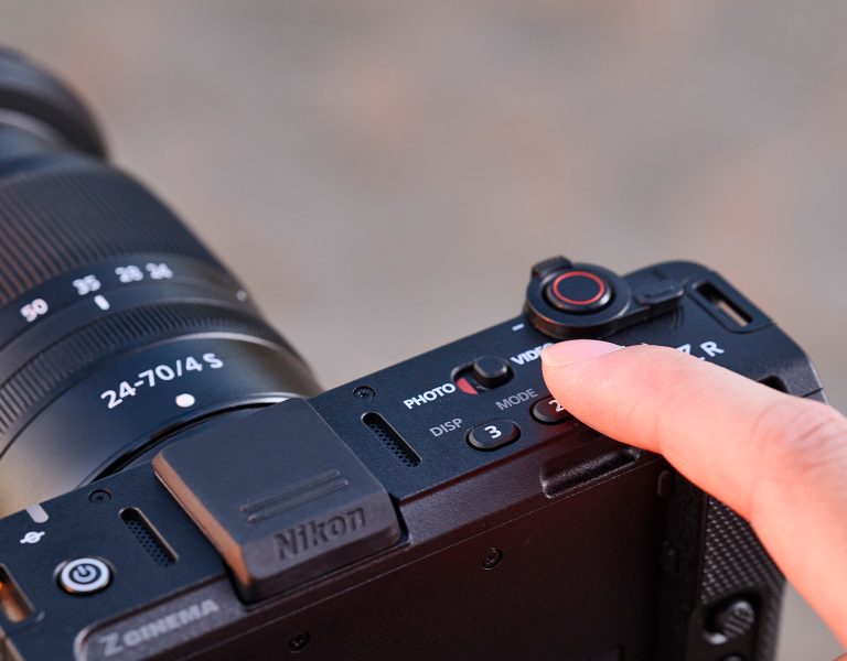 Someone pressing a button on the ZR