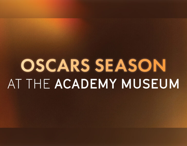 Oscars Season banner on a brown background