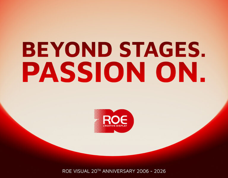 The words "beyond stages passion on" on a red background