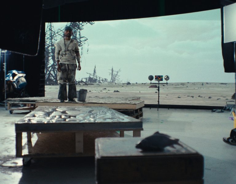 A person standing on a VP stage