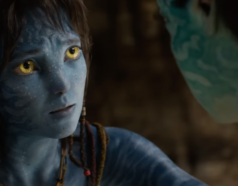 An Avatar looking up at another Avatar