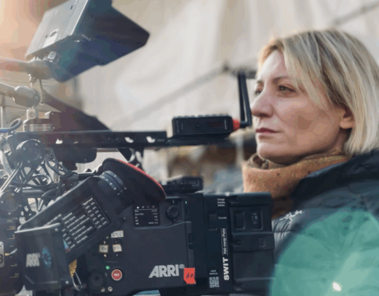 Valentina Caniglia behind a camera